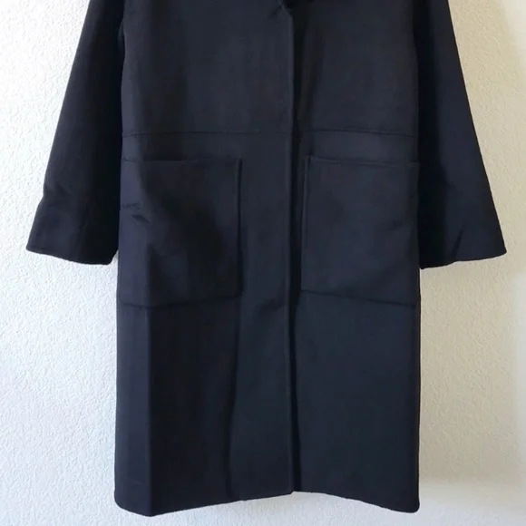 $279 Unworn Belle & Bloom Sunday Morning Hooded Wool Blend Coat in Black Jackets & Coats